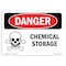 Signmission Safety Sign, OSHA Danger, 7" Height, Chemical Storage, Landscape OS-DS-D-710-L-2048 - alternate 1